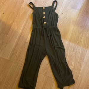 Stylish Green Jumpsuit with Button Detail